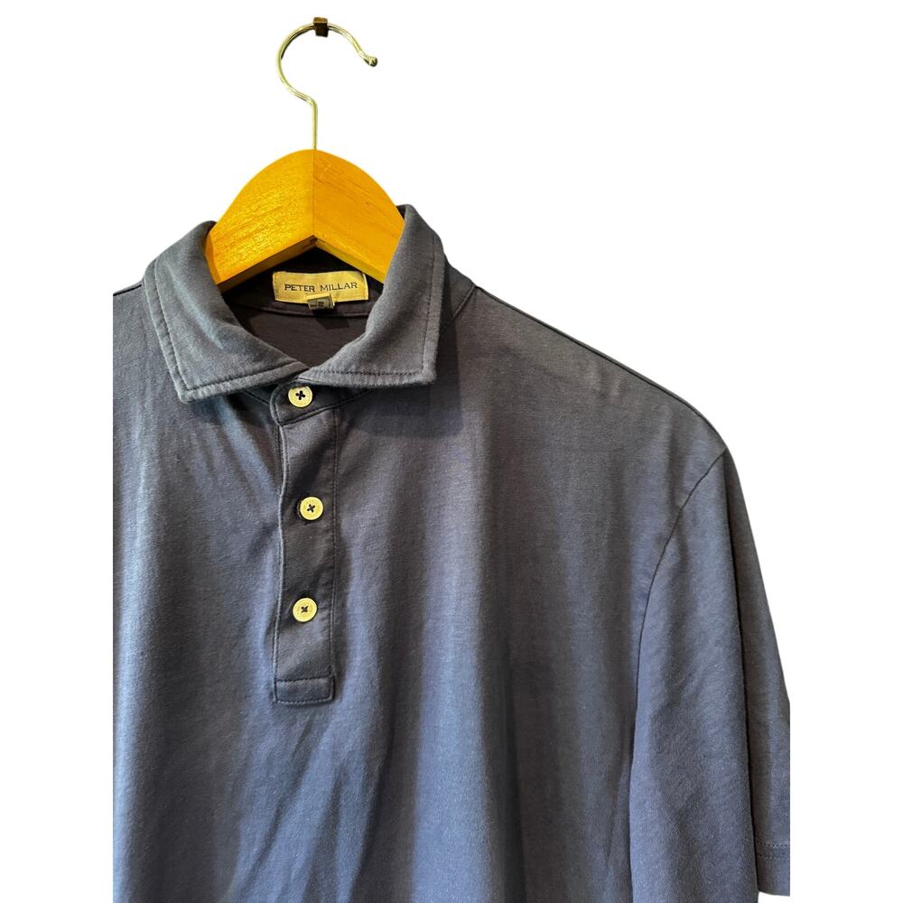 Peter Millar | 100% Pima Cotton Pilot Mill Navy Blue Polo | Size Small